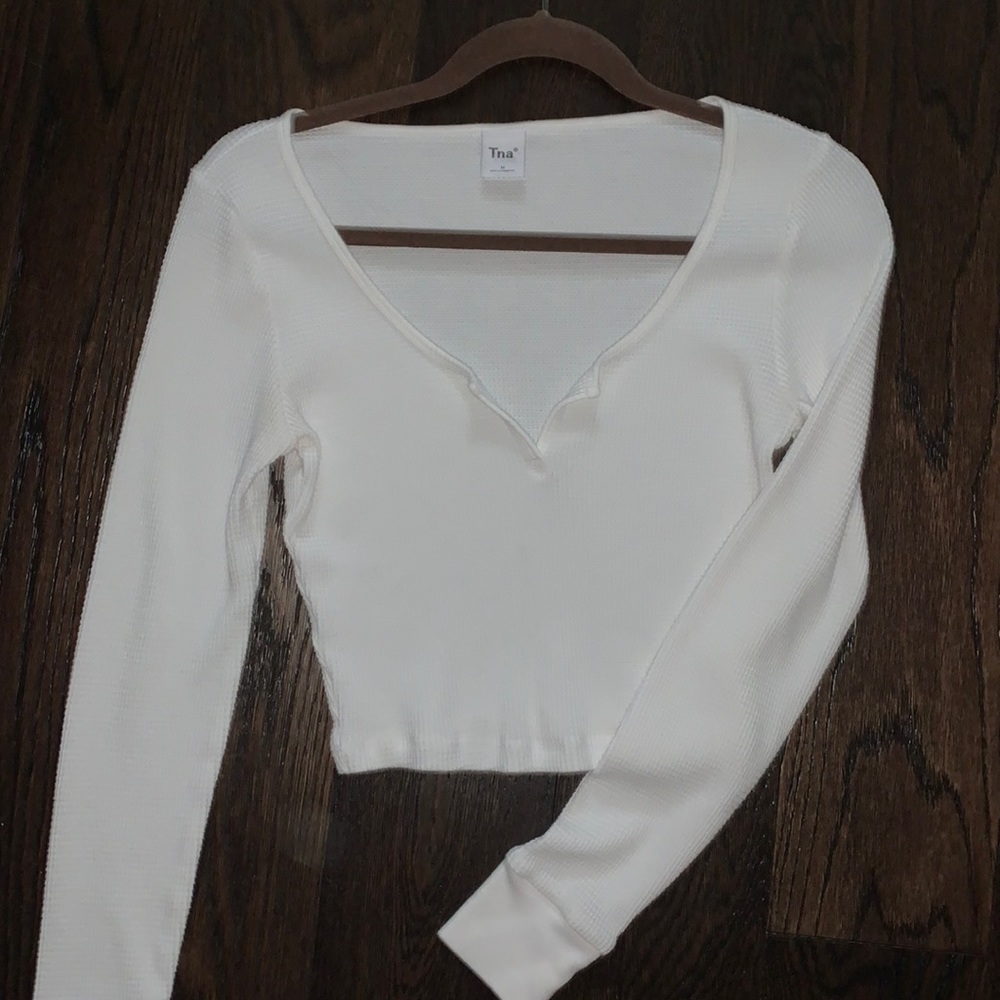 Aritzia waffle knit long sleeve